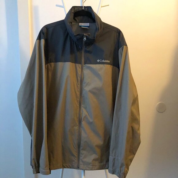 COLUMBIA WINDBREAKER FULL ZIP OMNI-SHIELD TAUPE/GRAY XL NWOT - Picture 1 of 9